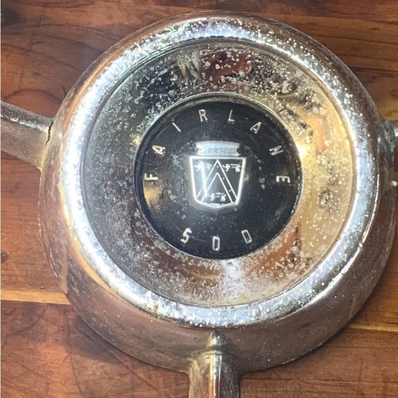 Vintage FAIRLANE 500 Chrome Steering Wheel - Picture 5 of 7